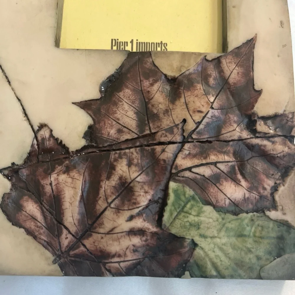 Pier 1 Imports Picture Frame Pressed Leaves Marble Look Background